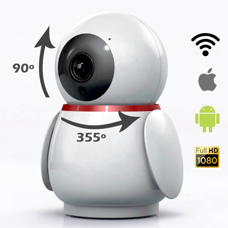 Camara Ip Wifi Seguridad Hd Giratoria Auto Seguimiento Altavoz Alta Resolucion Vigilancia