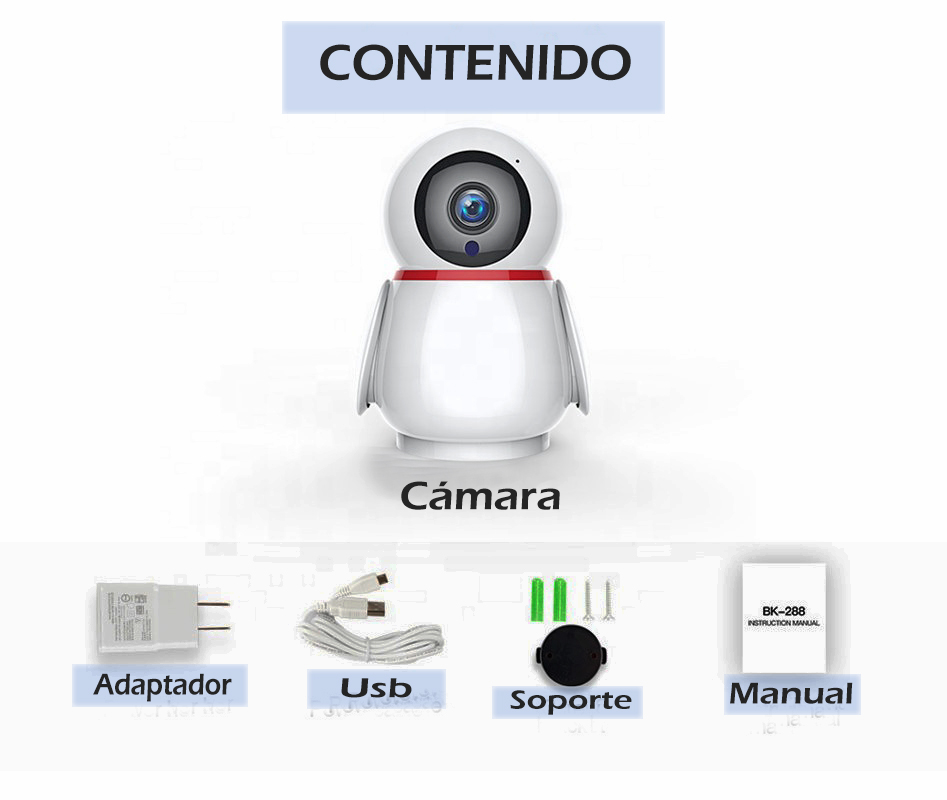 Camara Ip Wifi Seguridad Hd Giratoria Auto Seguimiento Altavoz Alta Resolucion Vigilancia