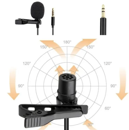 Micrófono De Solapa Calidad Profesional 3.5m Camara Celular