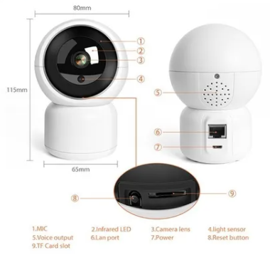 Camara Ip Wifi Seguridad Hd Vision Nocturna Alarma Sensor