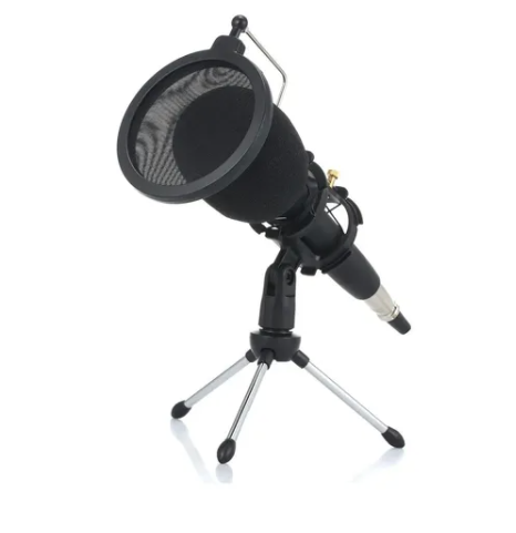Micrófono Profesional Condensador Con Filtro 3.5mm Tripie Pc