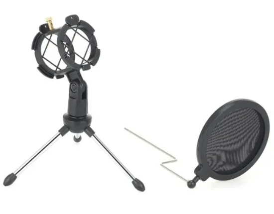 Micrófono Profesional Condensador Con Filtro 3.5mm Tripie Pc